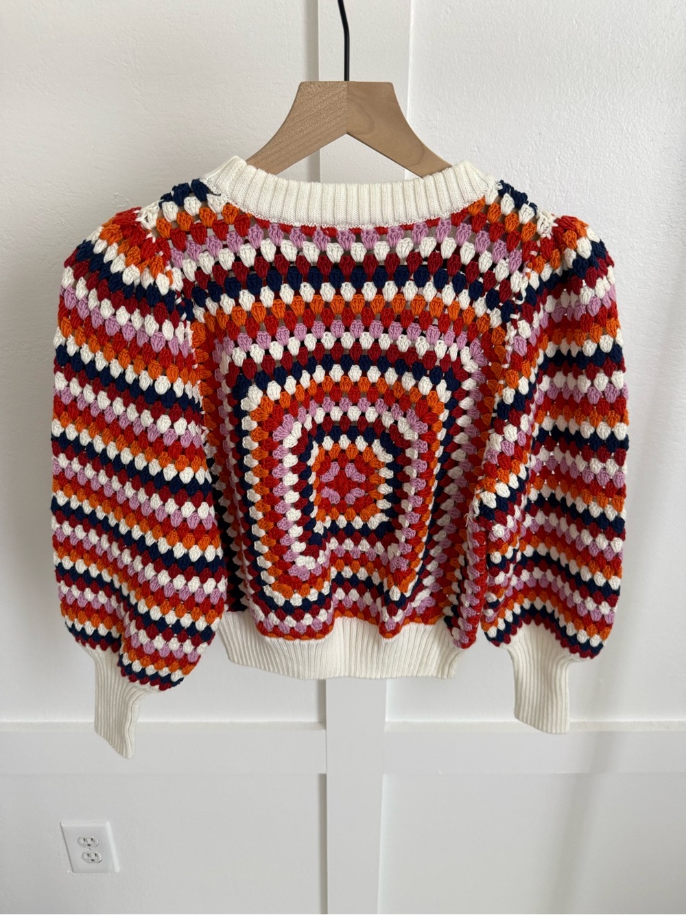 Farm Rio Multicolor Crochet Sweater - Picture 3 of 4